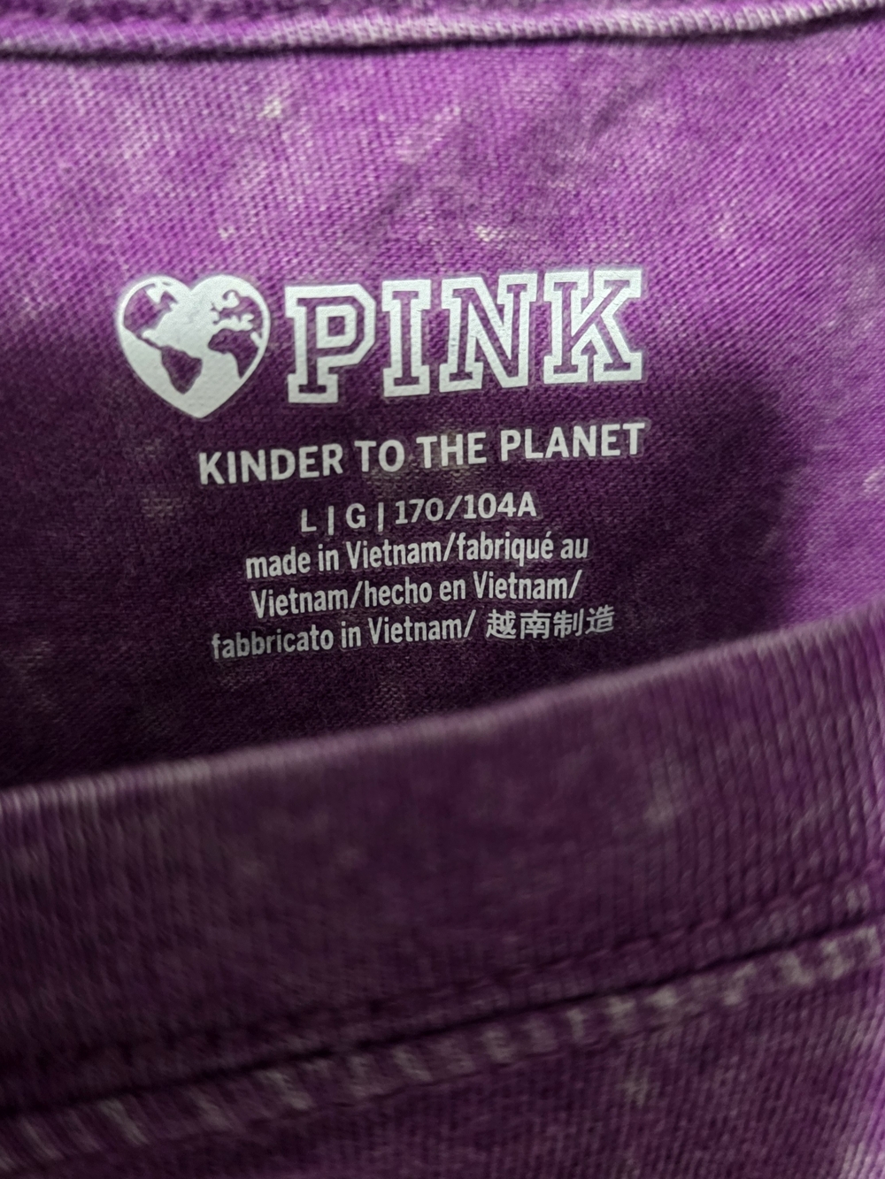 PINK Victoria's Secret Women's Long Sleeve Crewneck Tee in Purple - Picture 3 of 9